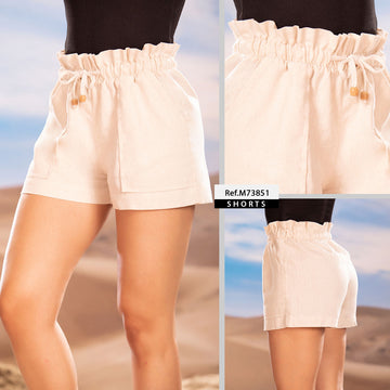M73851 SHORT LINO BEIGE