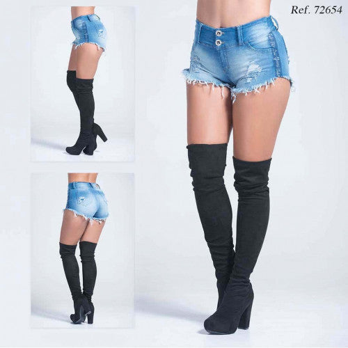 M72654 SHORT INDIGO ZARA AZUL INDIGO CLARO