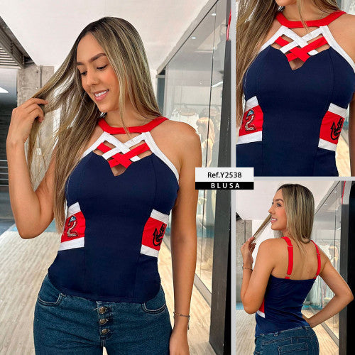 Y2538 BLUSA BAMBO AZUL