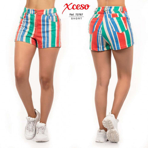 M72787 SHORT DRILL ESTAMPADO VERDE