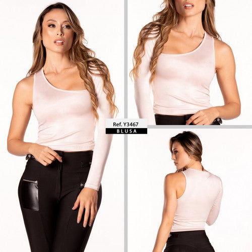 Y3467 BLUSA MORE ESCARCHA ROSADO