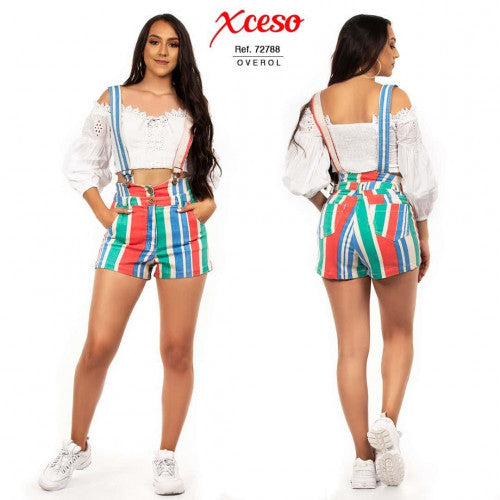 M72788 OVEROL DRILL XCESEO ESTAMPADO VERDE