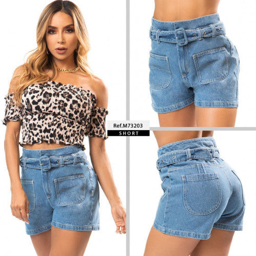 M73203 SHORT INDIGO AZUL INDIGO CLARO