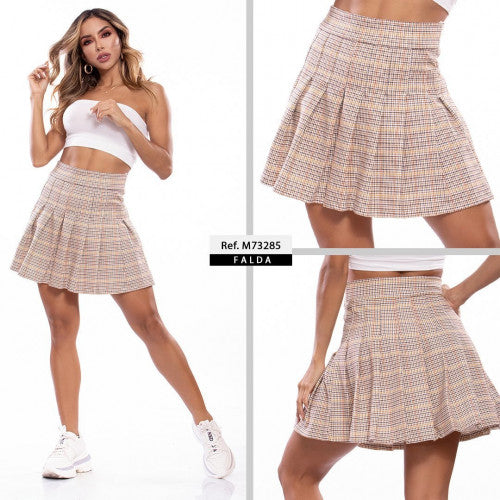 M73285 FALDA BOSE CUADROS ESTAMPADO CUADROS