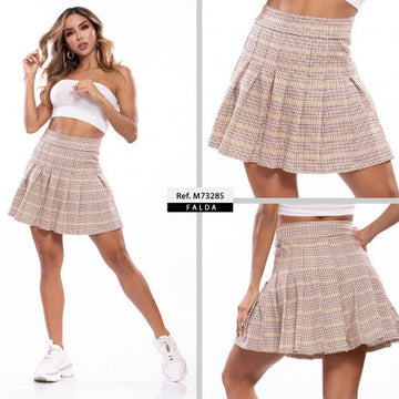 M73285 FALDA BOSE CUADROS ESTAMPADO CUADROS