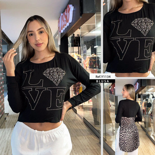 Y1134 BLUSA AZUL