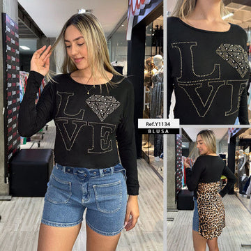Y1134 BLUSA NEGRO