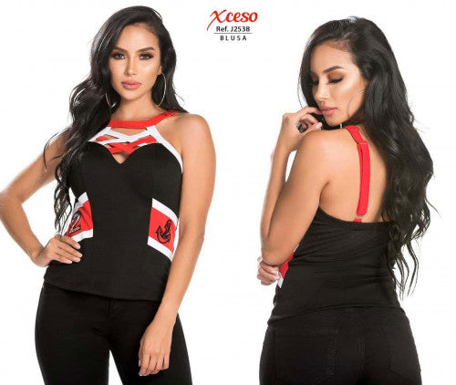 Y2538 BLUSA BAMBO NEGRO