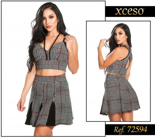 M72594 CONJUNTO LIVER POOL ESTAMPADO CUADROS