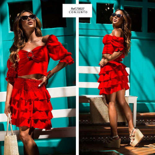 M73027 CONJUNTO AMATISTA ROJO