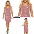 M73502 VESTIDO CUERO MOSTAZA