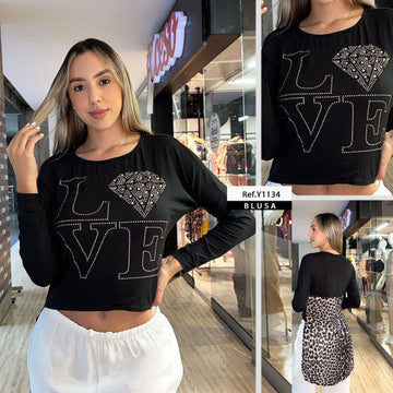 Y1134 BLUSA AZUL