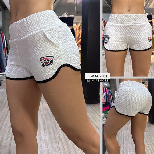M72381 SHORT ACOLCHADO BEIGE