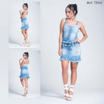 M72641 VESTIDO INDIGO ZARA AZUL INDIGO CLARO