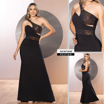 M73648 VESTIDO FRANCHESCA NEGRO