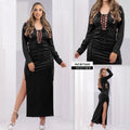 M73660 VESTIDO LICRA ESPEJO NEGRO