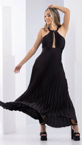 M73700 VESTIDO SATIN NEGRO