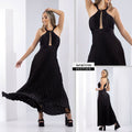 M73700 VESTIDO SATIN NEGRO