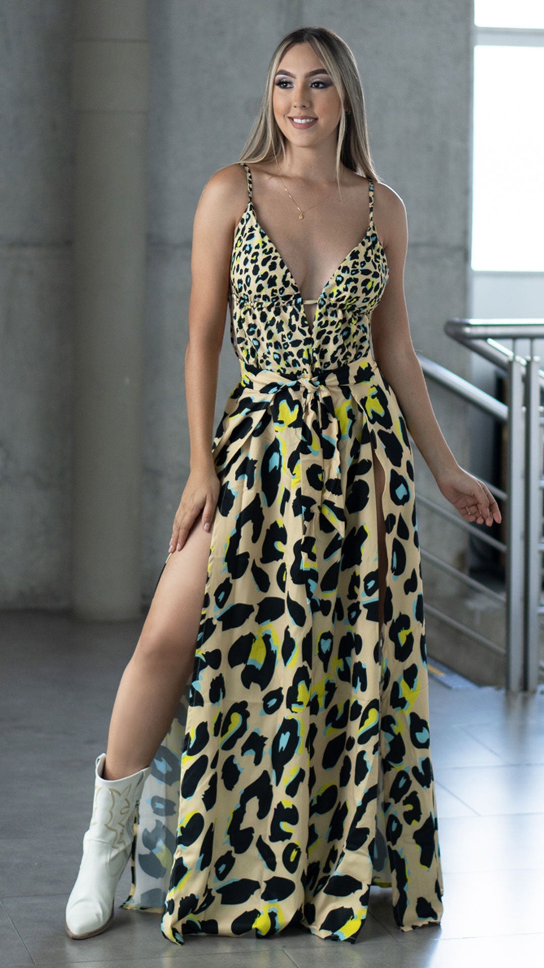 M73788 VESTIDO CHALIS ANIMAL PRINT