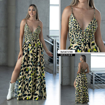 M73788 VESTIDO CHALIS ANIMAL PRINT
