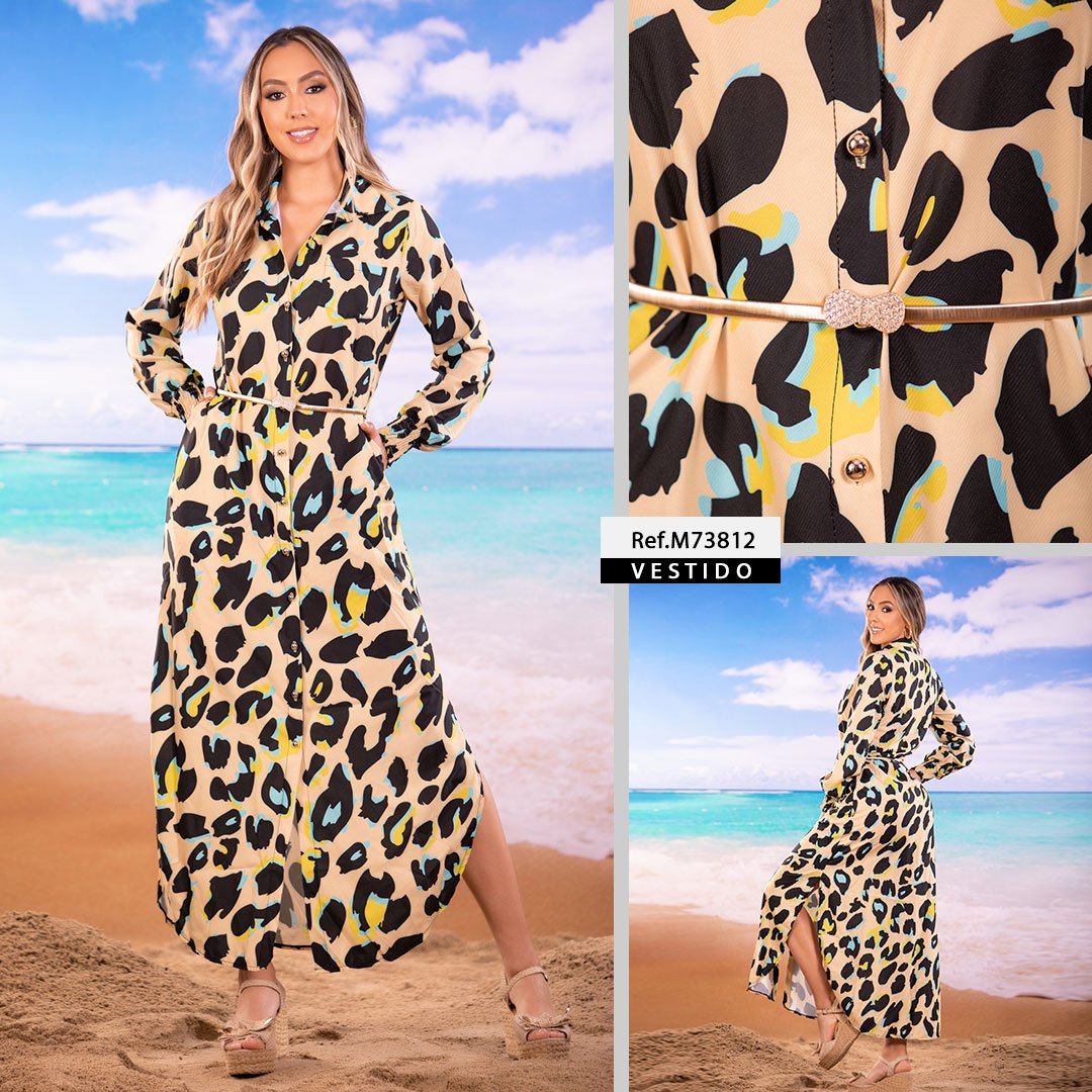 M73812 VESTIDO CHALIS ANIMAL PRINT