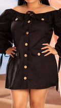 M73841 VESTIDO POPELINA NEGRO