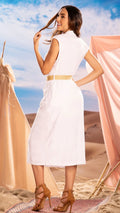 M73847 VESTIDO CHALIS SLUB BLANCO