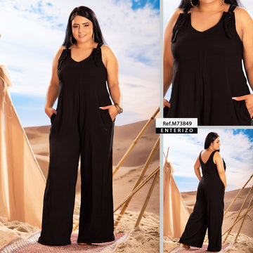 M73849 ENTERIZO CHALIS SLUB NEGRO