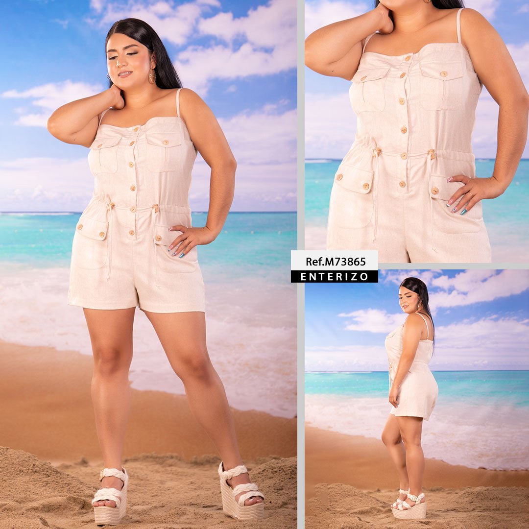 M73865 ENTERIZO LINO CAMEL