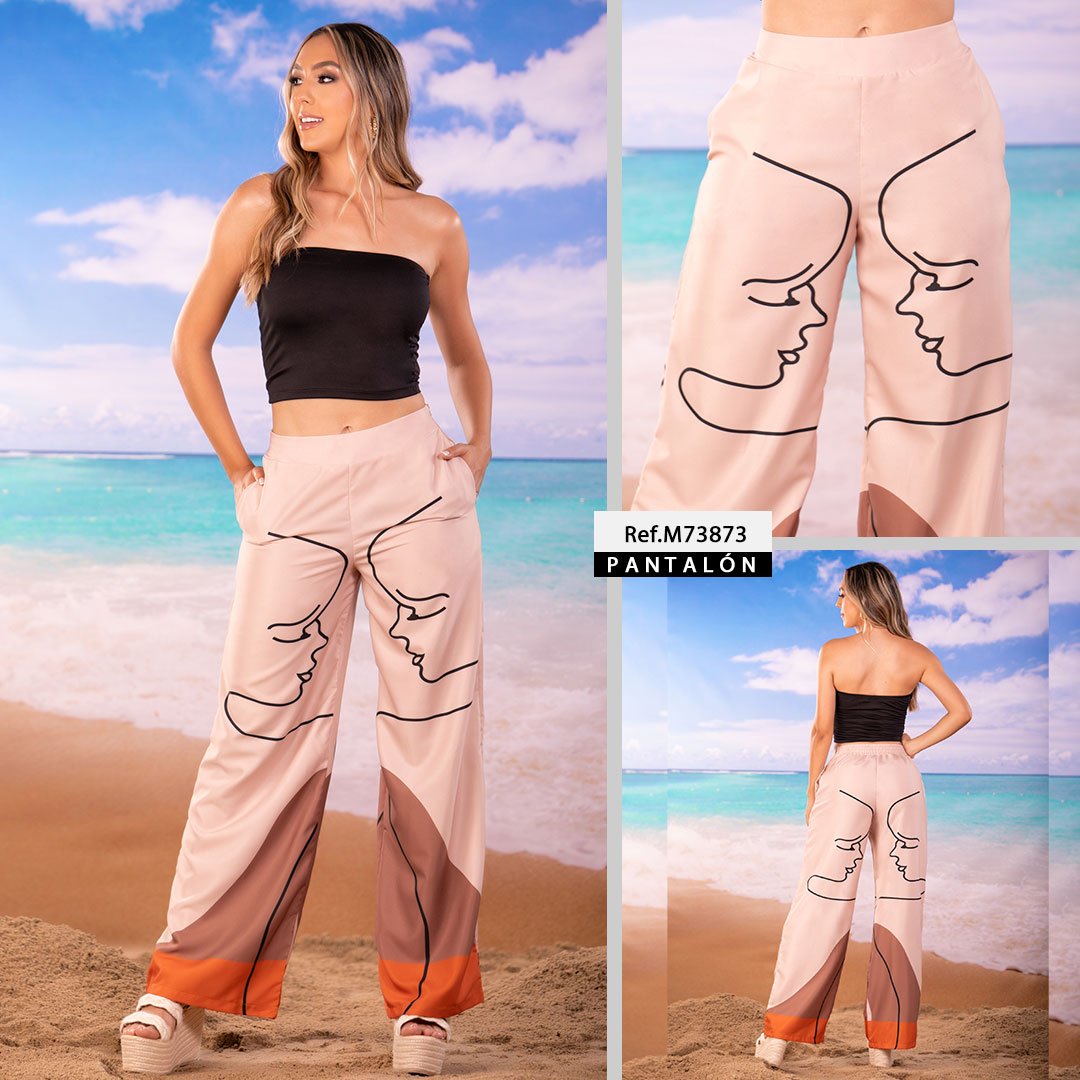 M73873  CHALIS DIAGONAL ESTAMPADO CAMEL