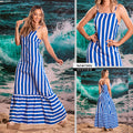 M73902 VESTIDO CHALIS DIAGONAL ESTAMPADO AZUL