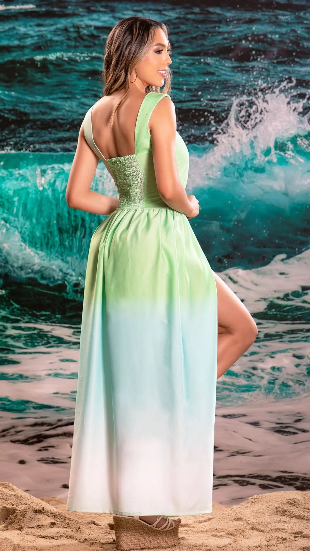 M73914 VESTIDO CHALIS DIAGONAL MULTICOLOR