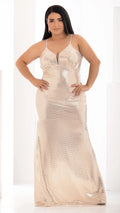 M73916 VESTIDO LENTEJUELA DORADO