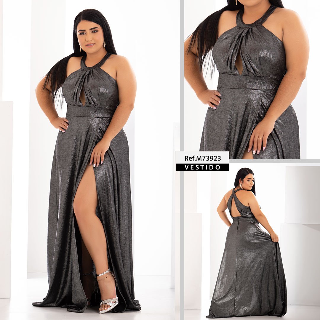 M73923 VESTIDO ELOISA FOIL NEGRO