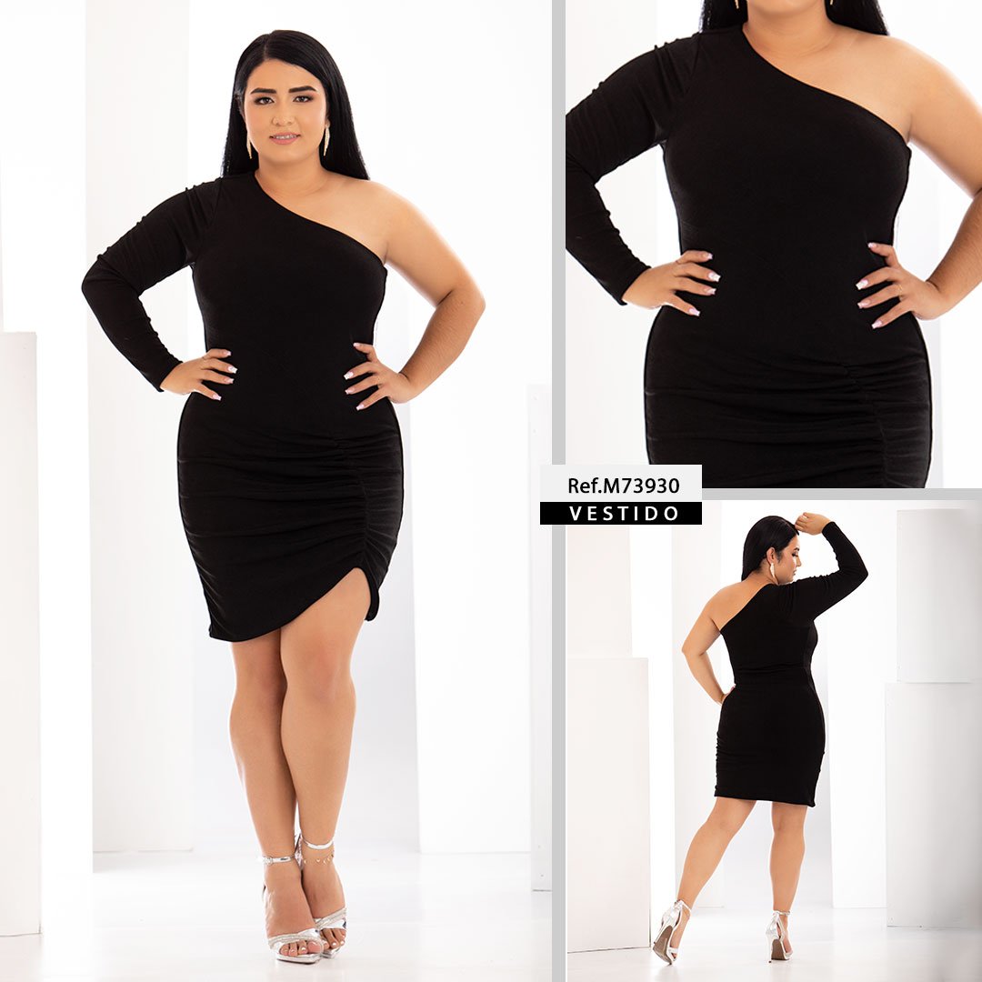 M73930 VESTIDO LICRA POP NEGRO