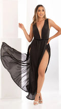 M73944 VESTIDO MAYA LUREX NEGRO