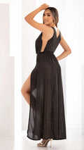 M73944 VESTIDO MAYA LUREX NEGRO