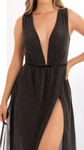 M73944 VESTIDO MAYA LUREX NEGRO