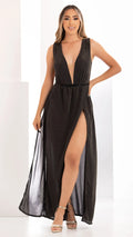 M73944 VESTIDO MAYA LUREX NEGRO