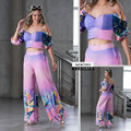 M73952 CONJUNTO CHALIS DIAGONAL ESTAMPADO ROSA