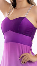 M73975 VESTIDO CHALIS DIAGONAL MORADO