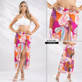 M73982 FALDA FALSO CHALIS ESTAMPADO NARANJA NARANJA