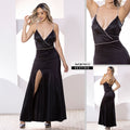 M74012 VESTIDO LICRA ESPEJO NEGRO