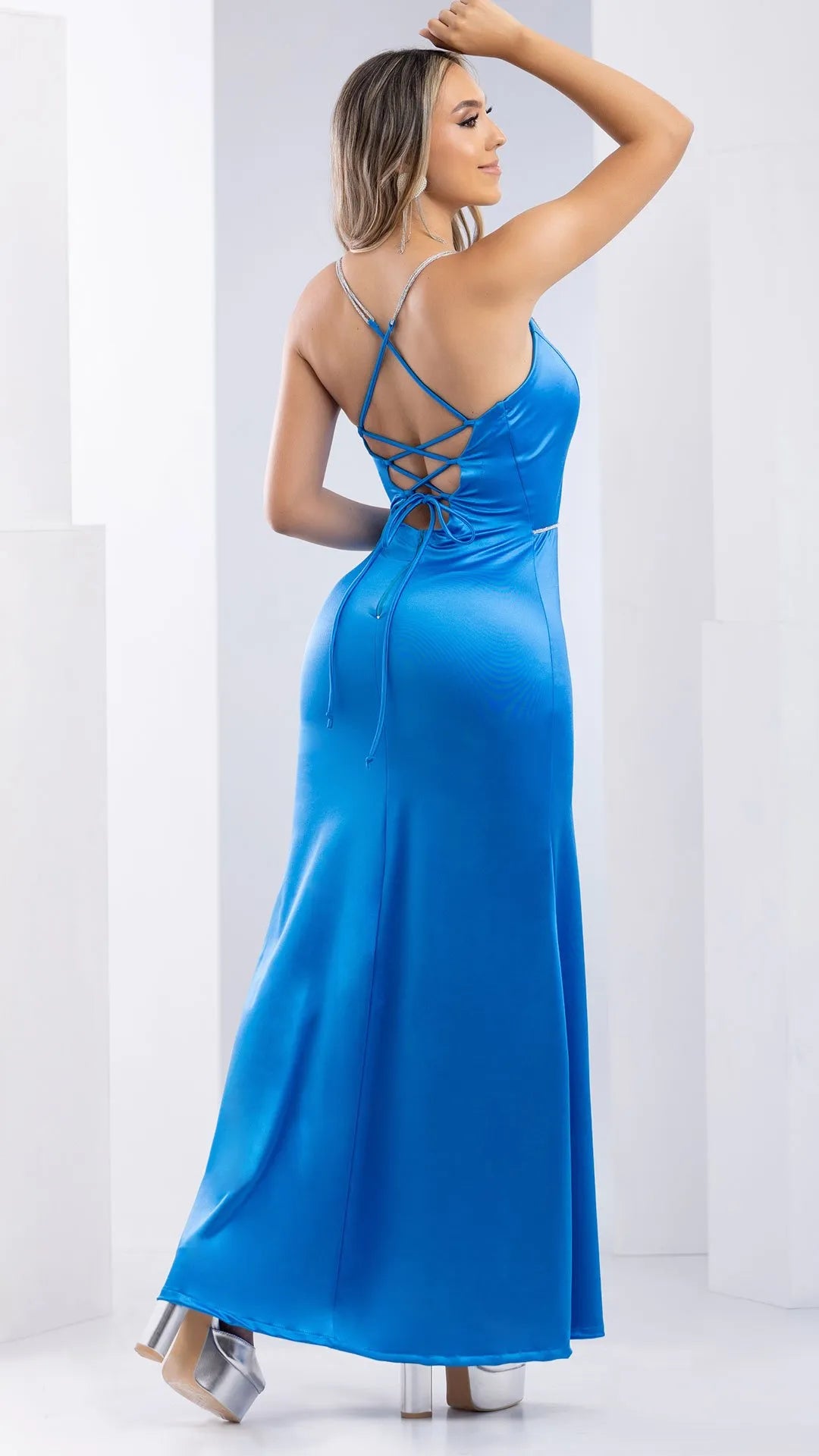 M74012 VESTIDO LICRA ESPEJO AZUL