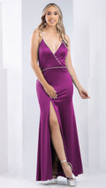 M74012 VESTIDO LICRA ESPEJO MORADO