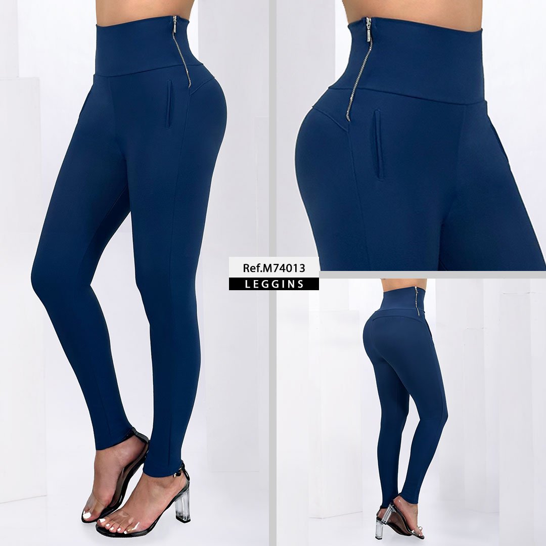 M74013 LEGGINS ESCUBA DIAGONAL AZUL