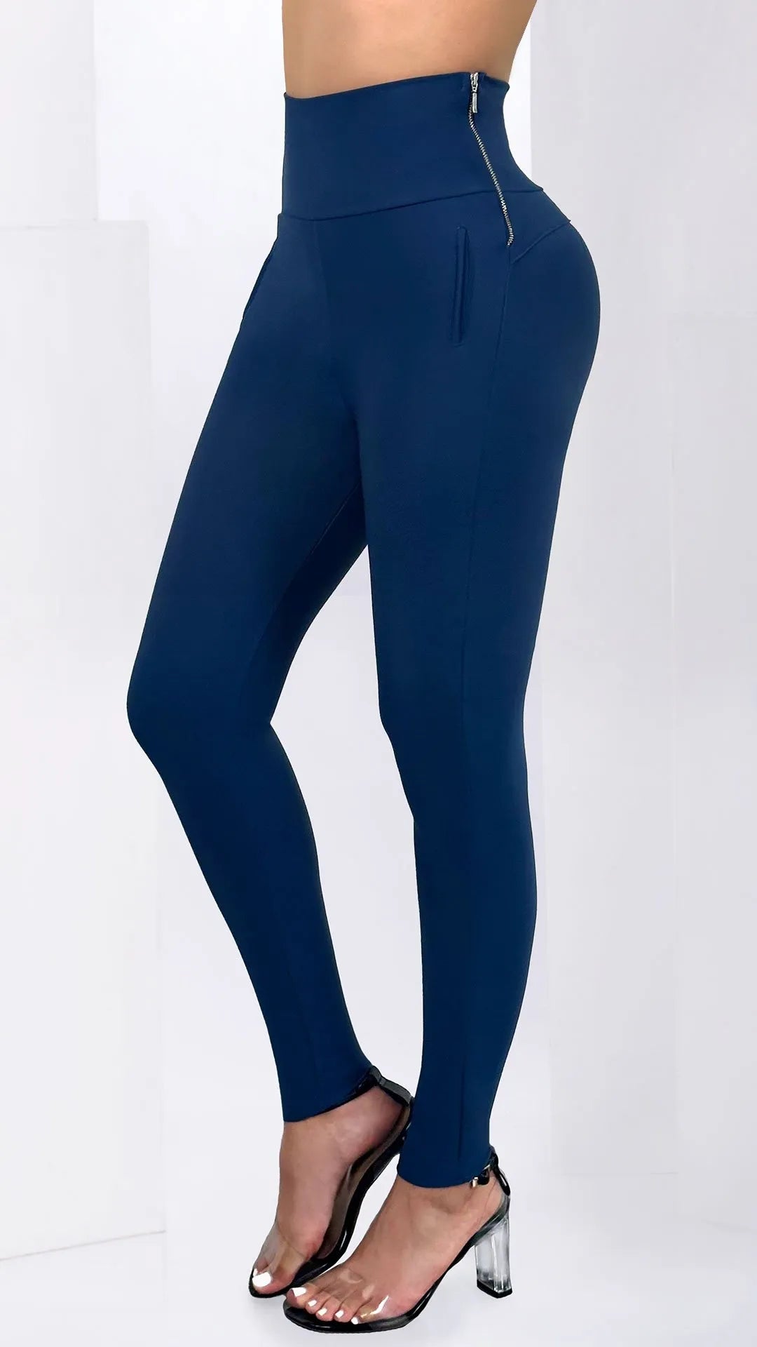 M74013 LEGGINS ESCUBA DIAGONAL AZUL