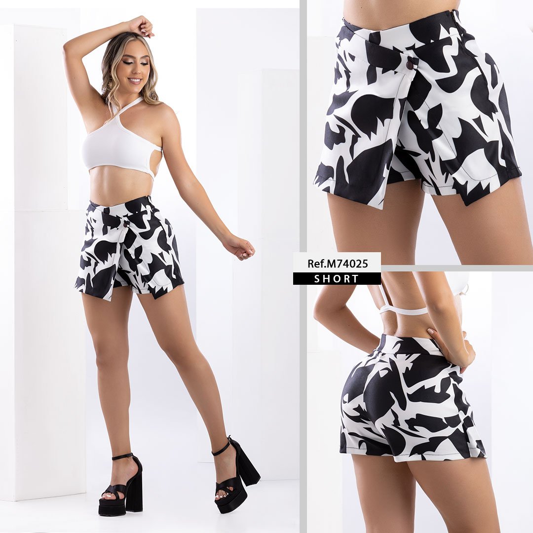 M74025 FALDA SHORT BENGALINA NEGRO