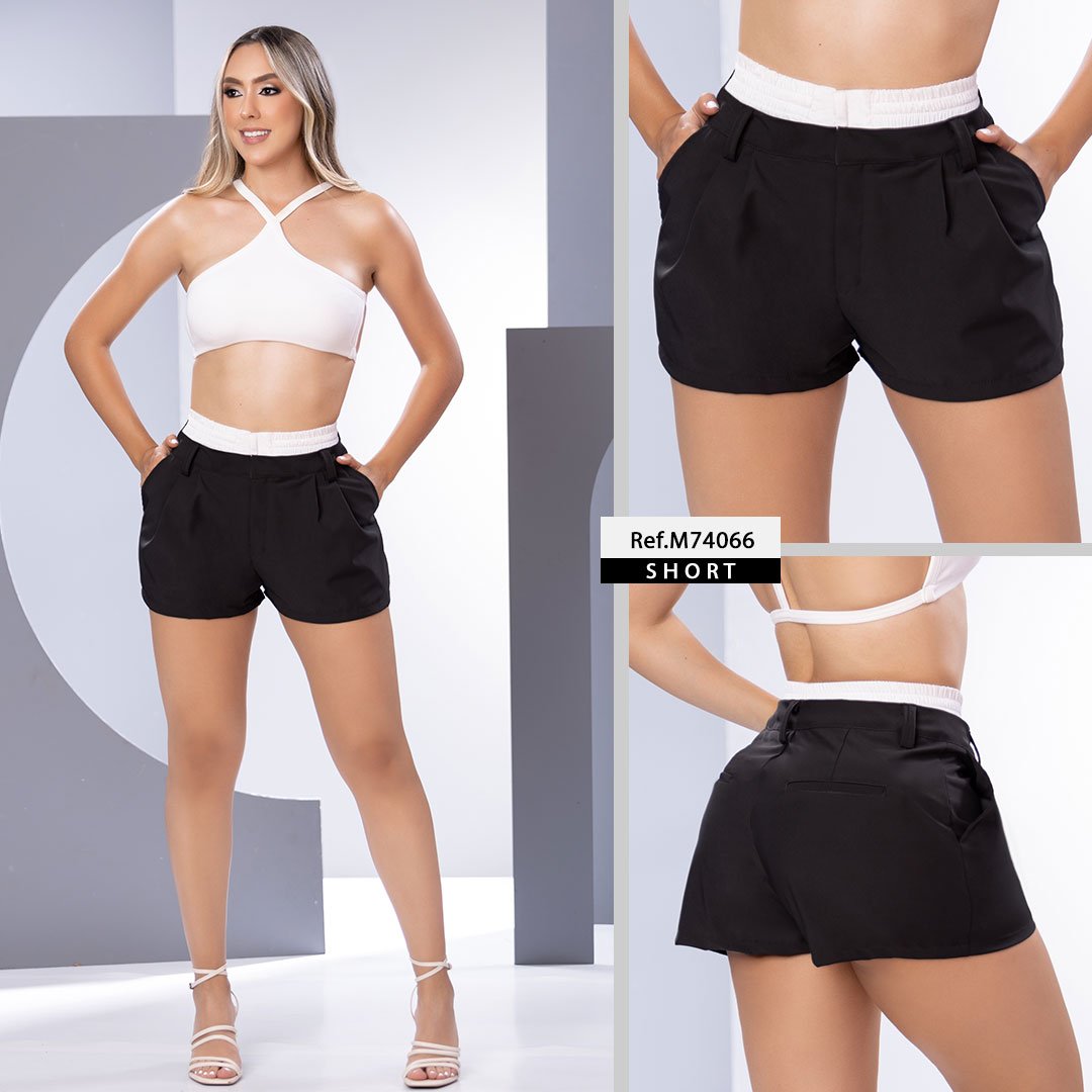 M74066 SHORT PRADA TWILL NEGRO