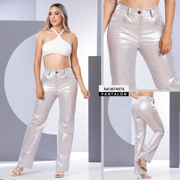 M74076 PANTALON DRILL PLATEADO